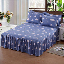 Load image into Gallery viewer, 1pc Thickened Sanding Bedspread Wedding Fitted Sheet Cover Soft Non-Slip King Queen Bed Skirt
