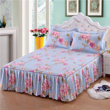 Load image into Gallery viewer, 1pc Thickened Sanding Bedspread Wedding Fitted Sheet Cover Soft Non-Slip King Queen Bed Skirt
