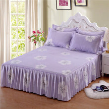 Load image into Gallery viewer, 1pc Thickened Sanding Bedspread Wedding Fitted Sheet Cover Soft Non-Slip King Queen Bed Skirt
