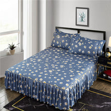 Load image into Gallery viewer, 1pc Thickened Sanding Bedspread Wedding Fitted Sheet Cover Soft Non-Slip King Queen Bed Skirt
